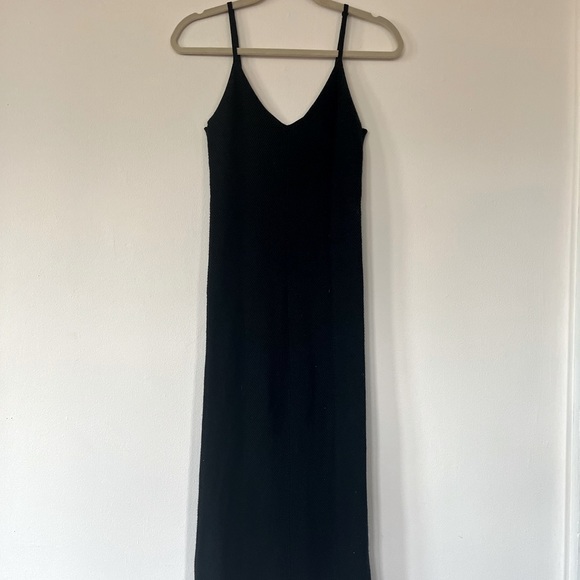 Dark Blue sleek maxi dress. Size XS. Stretchy cotton with adjustable straps. - Picture 5 of 5